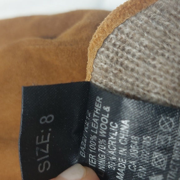 Suede gloves size 8, with lining 70% wool and 30% acrylic - Picture 6 of 7